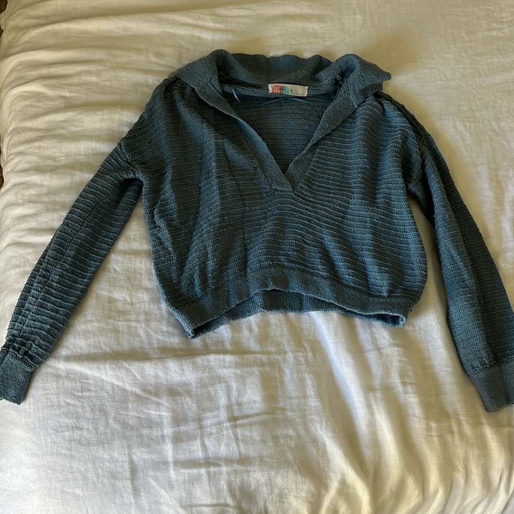 Free people beach blue sweater